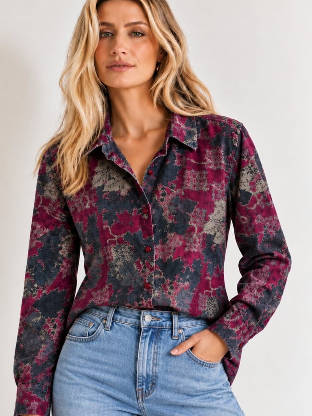 Cotton corduroy Northern Reflections button down shirt